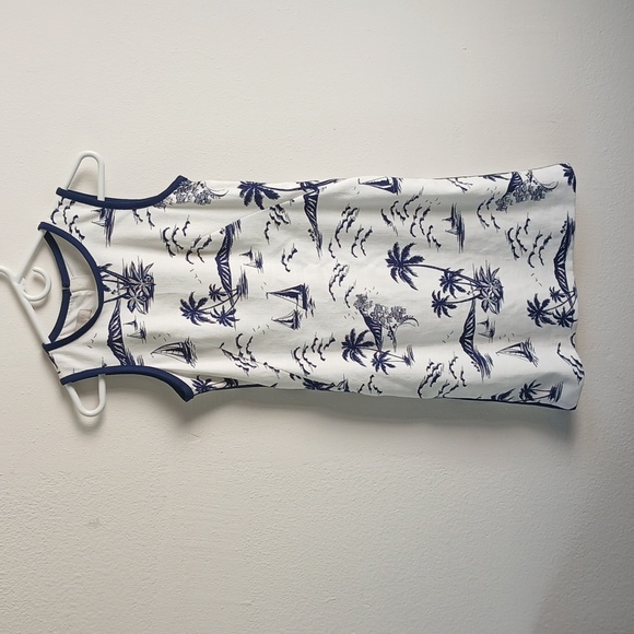 Hobbs London Dresses & Skirts - Hobbs London Dress White With Navy Nautical Print Sleeveless Size 2